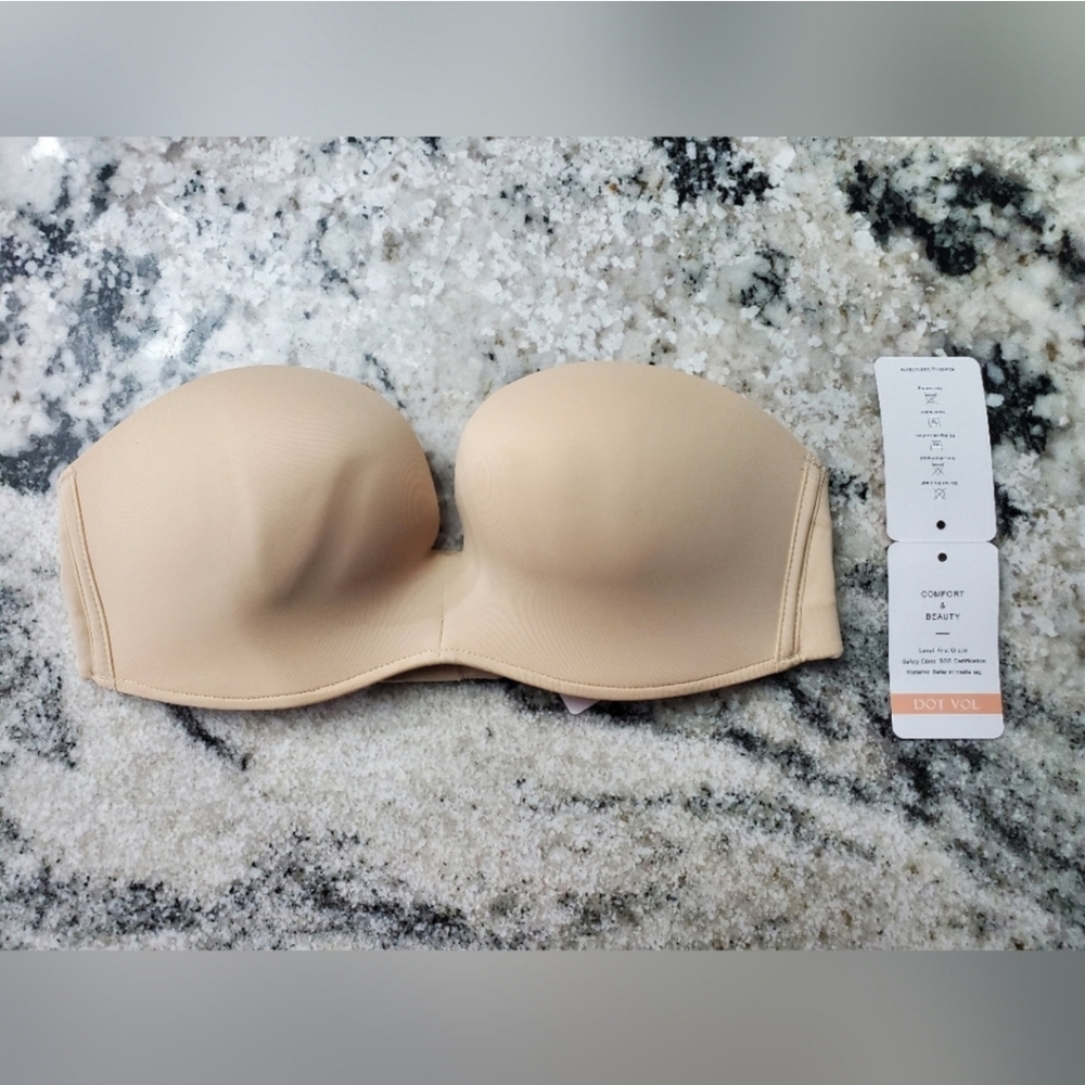 DotVol Invisible Wirefree Anti-Slip Strapless Push Up Bra. NEW!